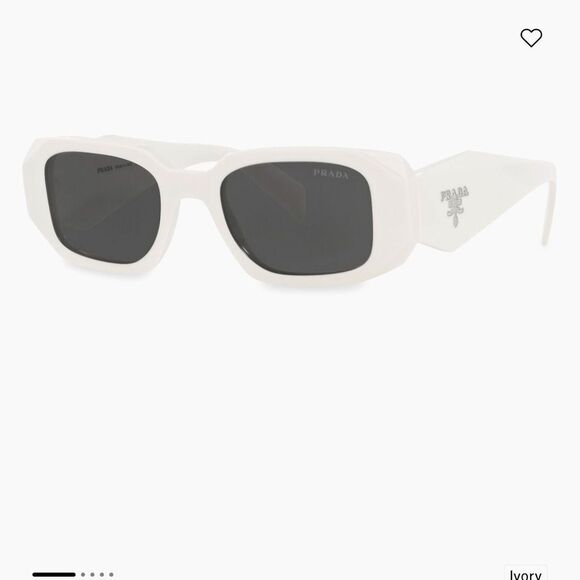 White prada rectangle sunglasses - Picture 1 of 10